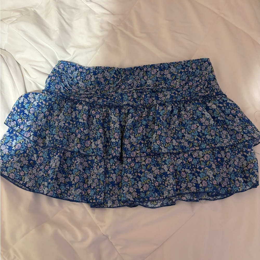 Target Blue Floral High Low Skirt